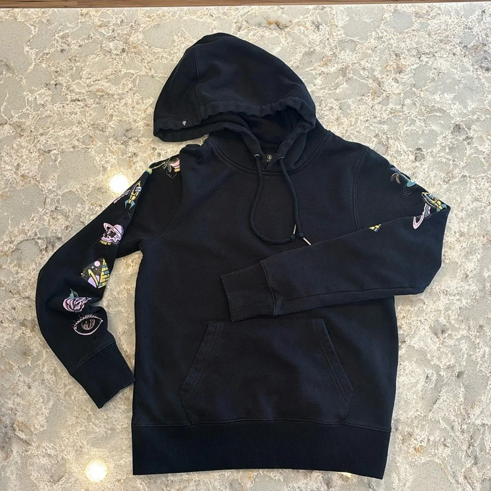 Volcom Stone Women’s Hoodie-Pullover, XS (0/2) in Black - Picture 1 of 8